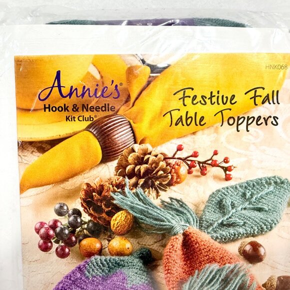 Annies Crochet/Knit Kit Fall Table Toppers w/Yarn & Instructions - New - Picture 2 of 12